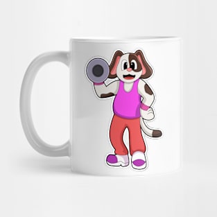 Dog at Bodybuilding with Dumbbell Mug